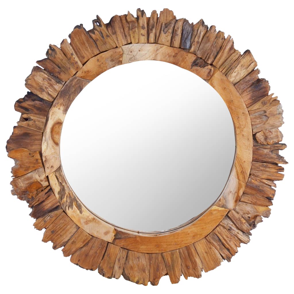 Wall Mirror 60 cm Teak Round - Sid & Sam