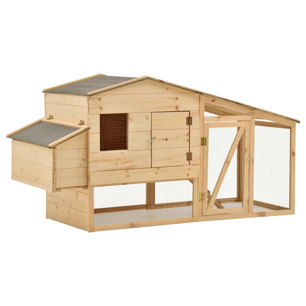 Chicken Cage Solid Pine Wood 178x67x92 cm - Merkel Designers