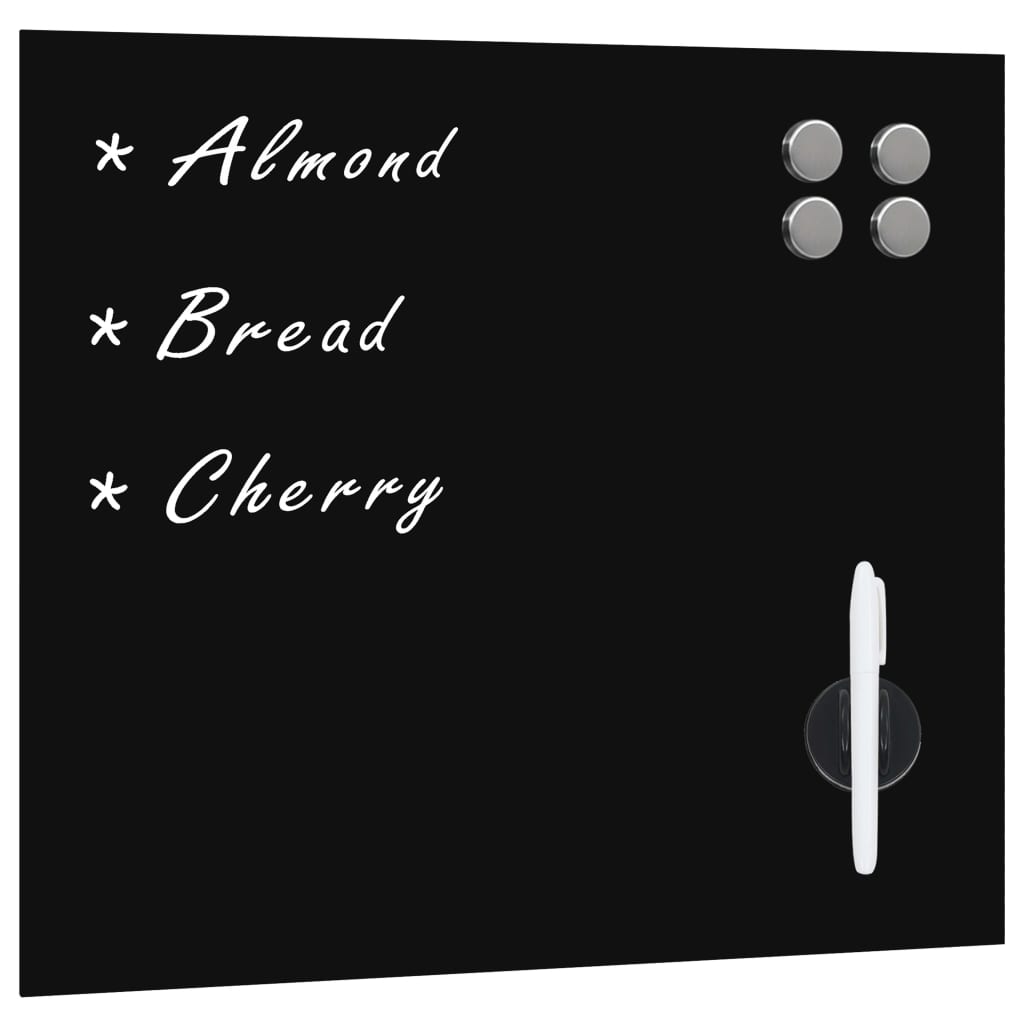 Wall Mounted Magnetic Board Glass 60x60 cm - Decor Base