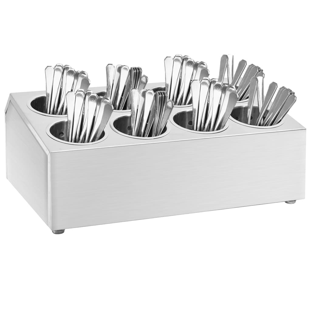 Cutlery Holder 8 Grids Rectangular Stainless Steel - Style and Chic