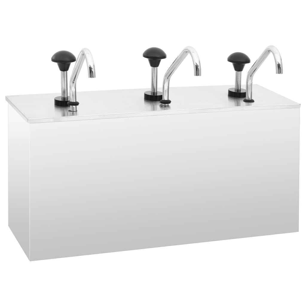 Sauce Dispenser Stainless Steel 3 x 3.5 L - Brittle & Co