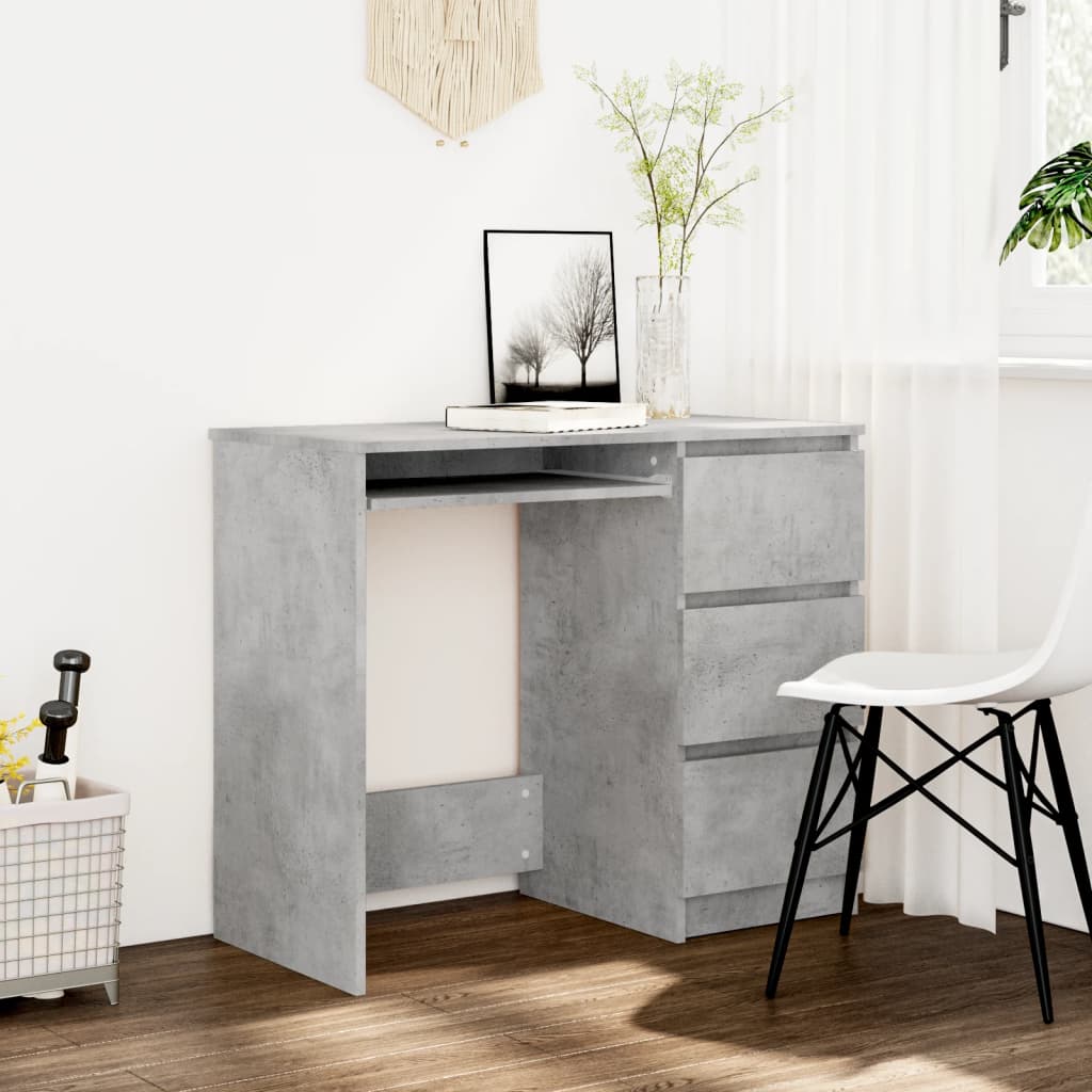 Desk Concrete Grey 90x45x76 cm Engineered Wood - Style and Chic