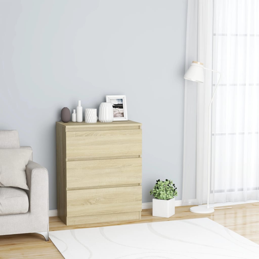 Sideboard Sonoma Oak 60x35x76 cm Engineered Wood - Brittle & Co