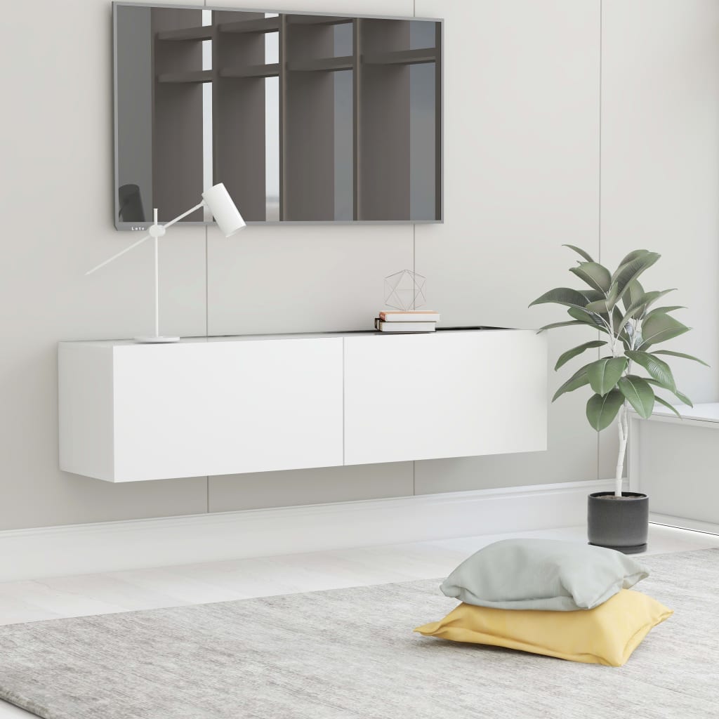TV Cabinet White 120x30x30 cm Engineered Wood - Casper Homes