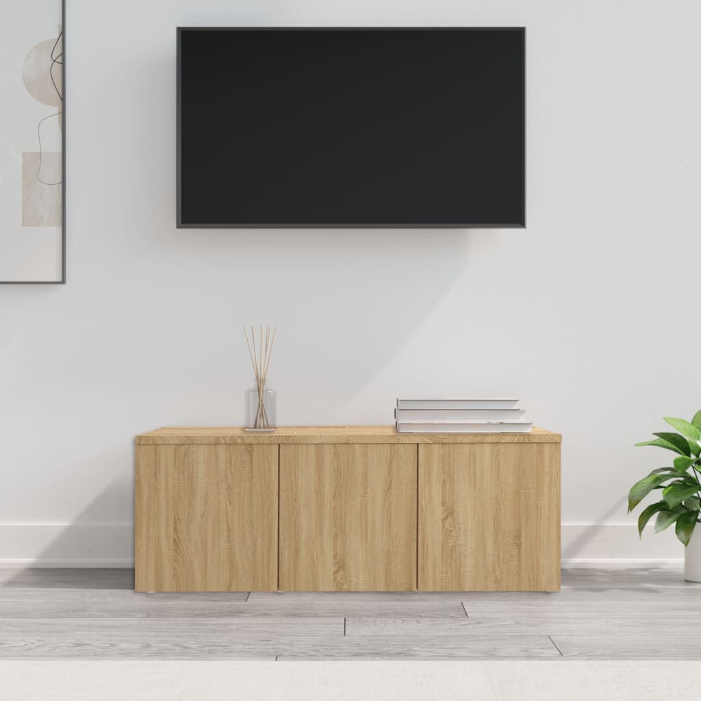 TV Cabinet Sonoma Oak 80x34x30 cm Engineered Wood - Brittle & Co