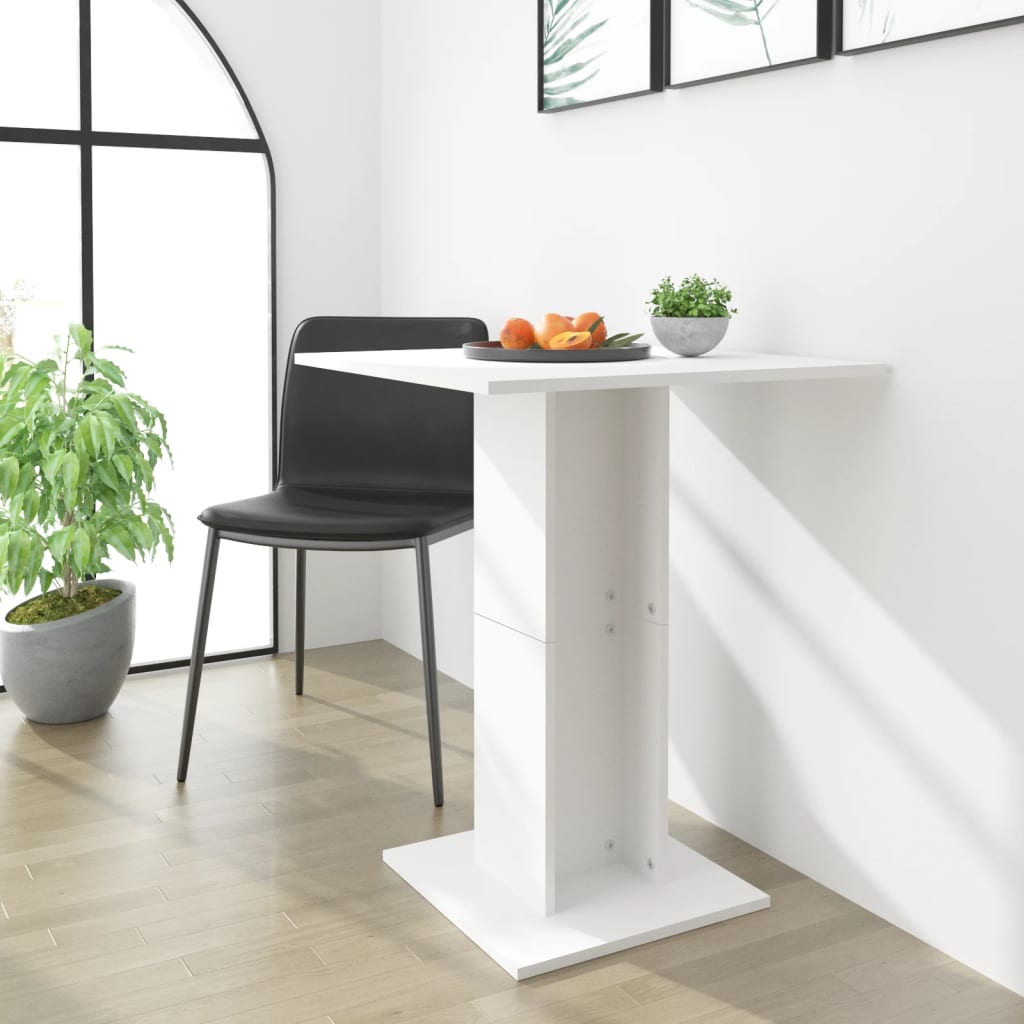 Bistro Table White 60x60x75 cm Engineered Wood - Casper Homes
