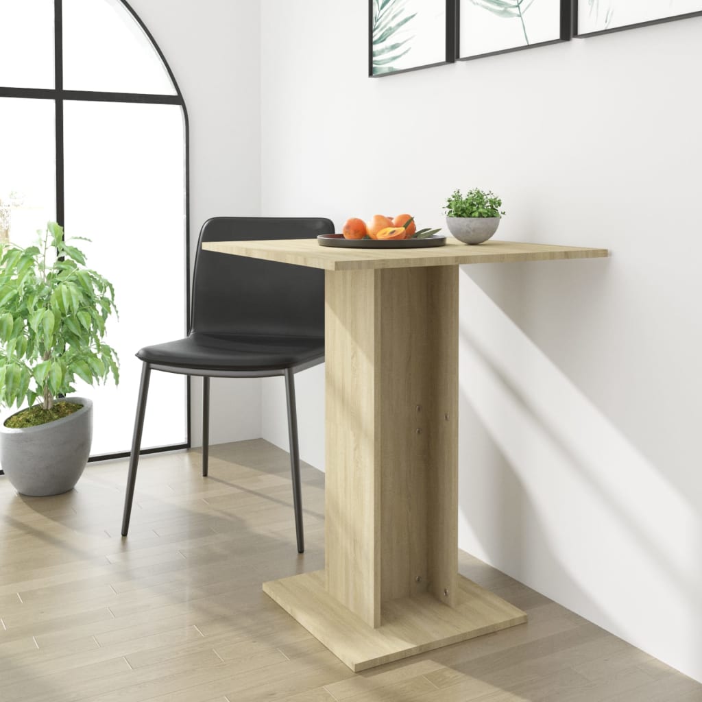 Bistro Table Sonoma Oak 60x60x75 cm Engineered Wood - Tyrell & Tyrell