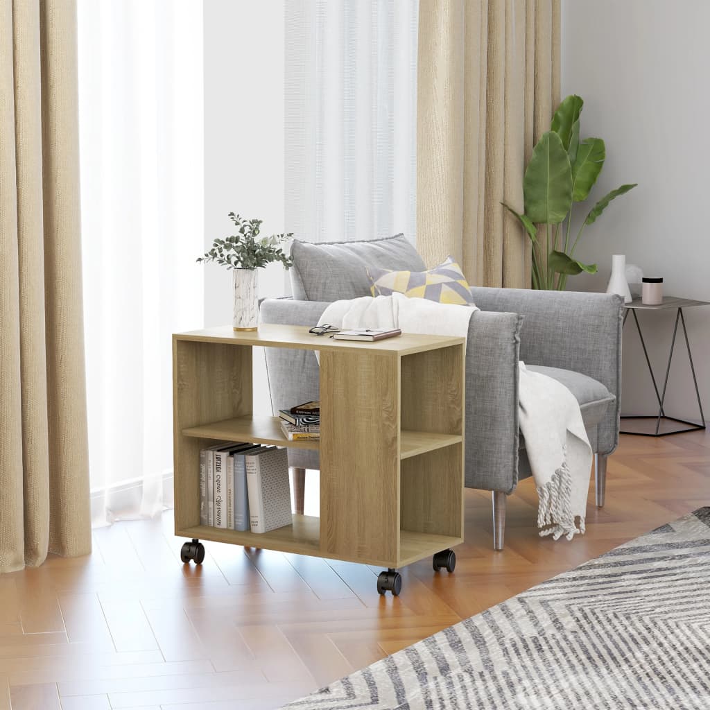 Side Table Sonoma Oak 70x35x55 cm Engineered Wood - Discount Dealers