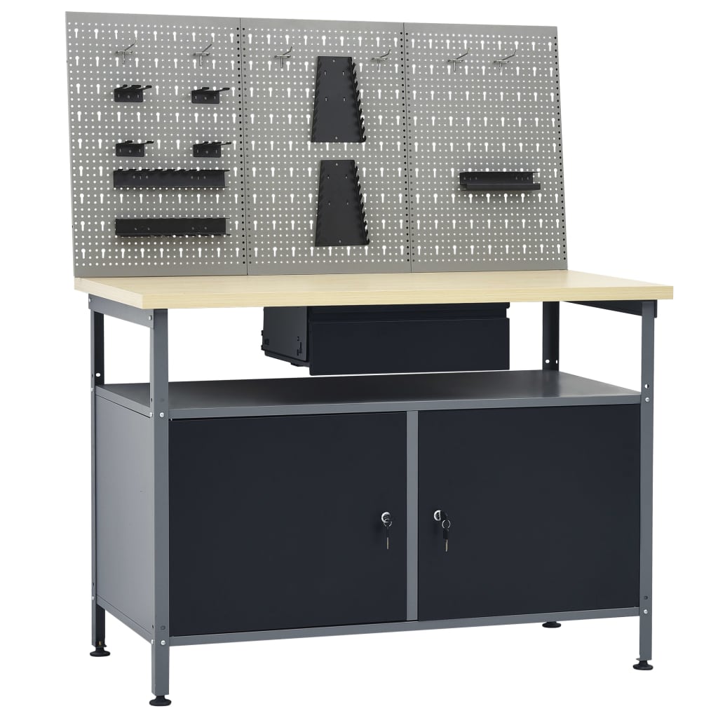 Workbench with Three Wall Panels - Style and Chic