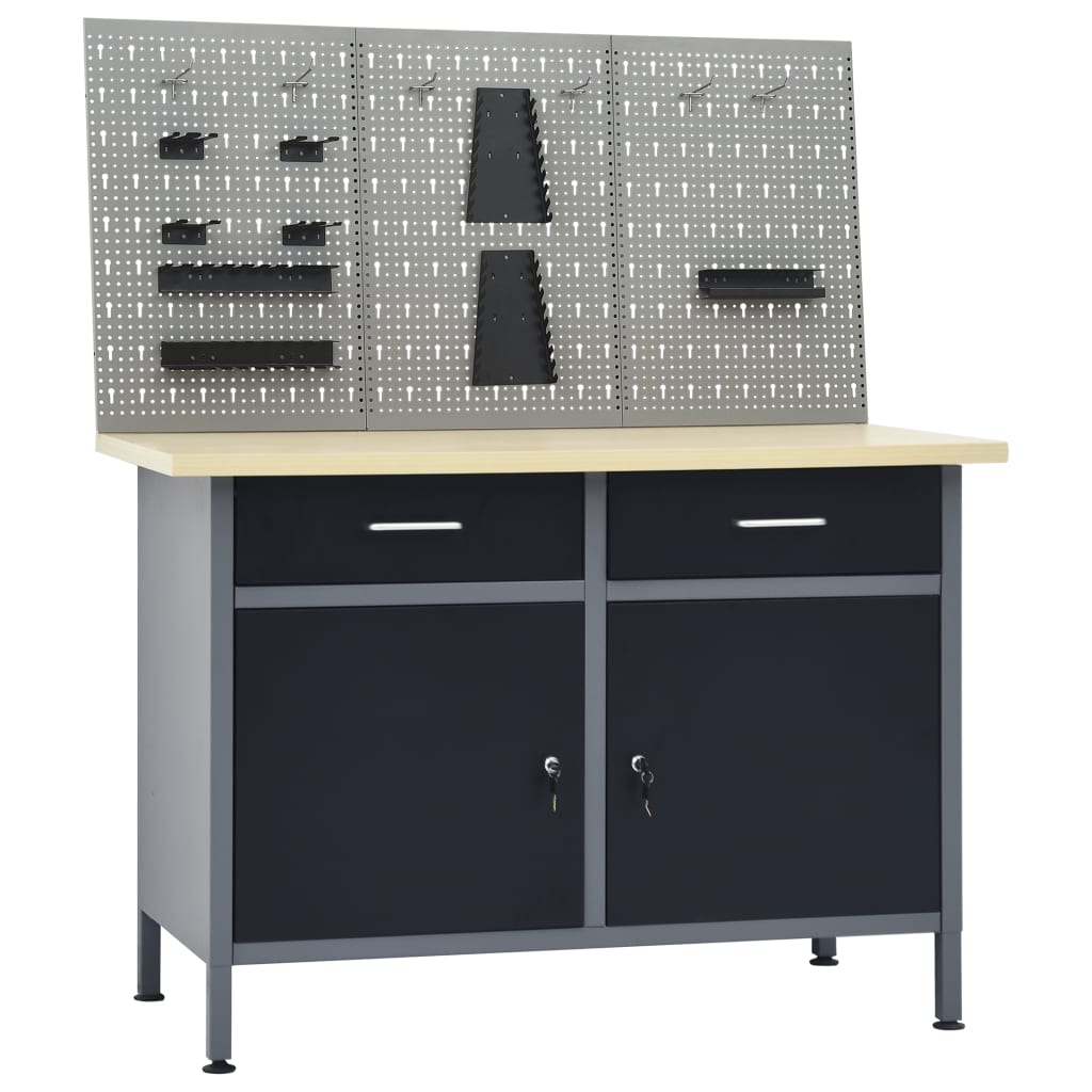 Workbench with Three Wall Panels - Merkel Designers