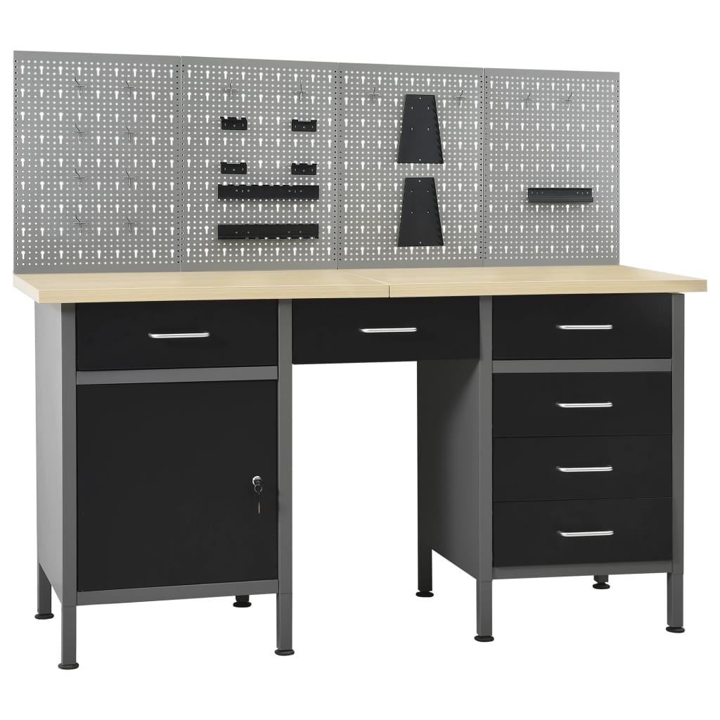 Workbench with Four Wall Panels - The Home Maker