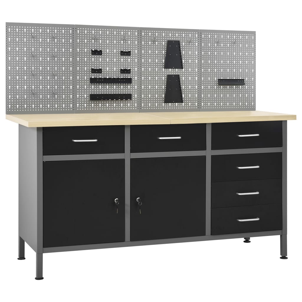 Workbench with Four Wall Panels - Direct Imports