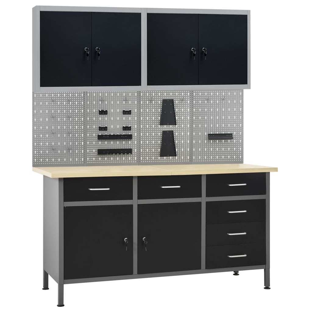 Workbench with Four Wall Panels and Two Cabinets - Merkel Designers
