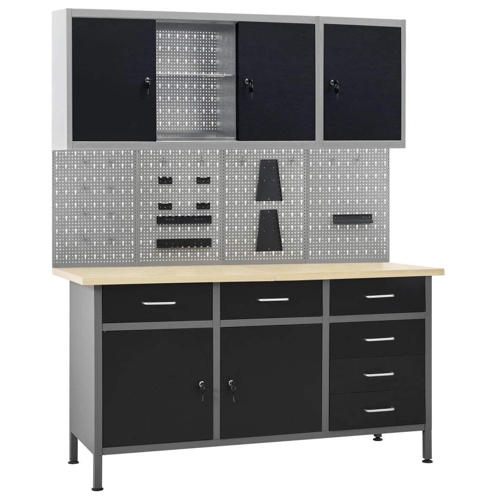 Workbench with Four Wall Panels and Two Cabinets - Merkel Designers
