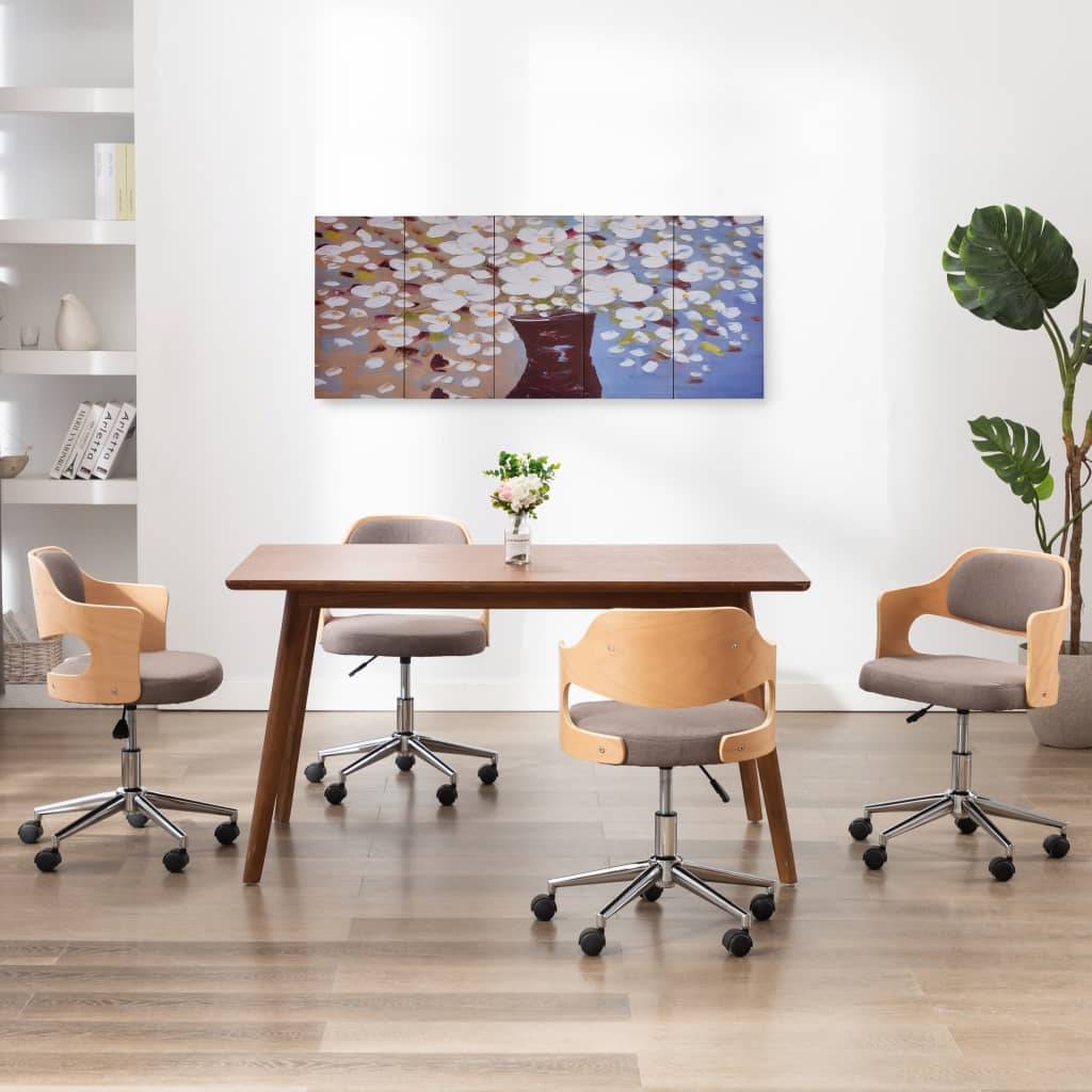 Canvas Wall Print Set Flowers in a Vase Multicolour 150x60 cm - R and M Furniture
