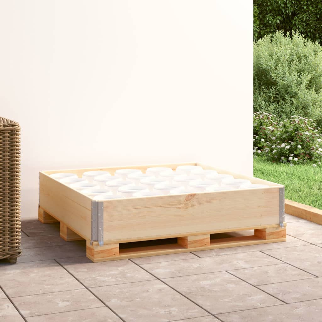Pallet Collar 100x100cm Solid Pine Wood - The Home Maker