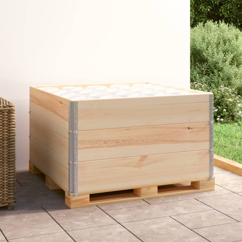 Pallet Collars 3 Pcs 100x100cm Solid Pine Wood - Sid & Sam
