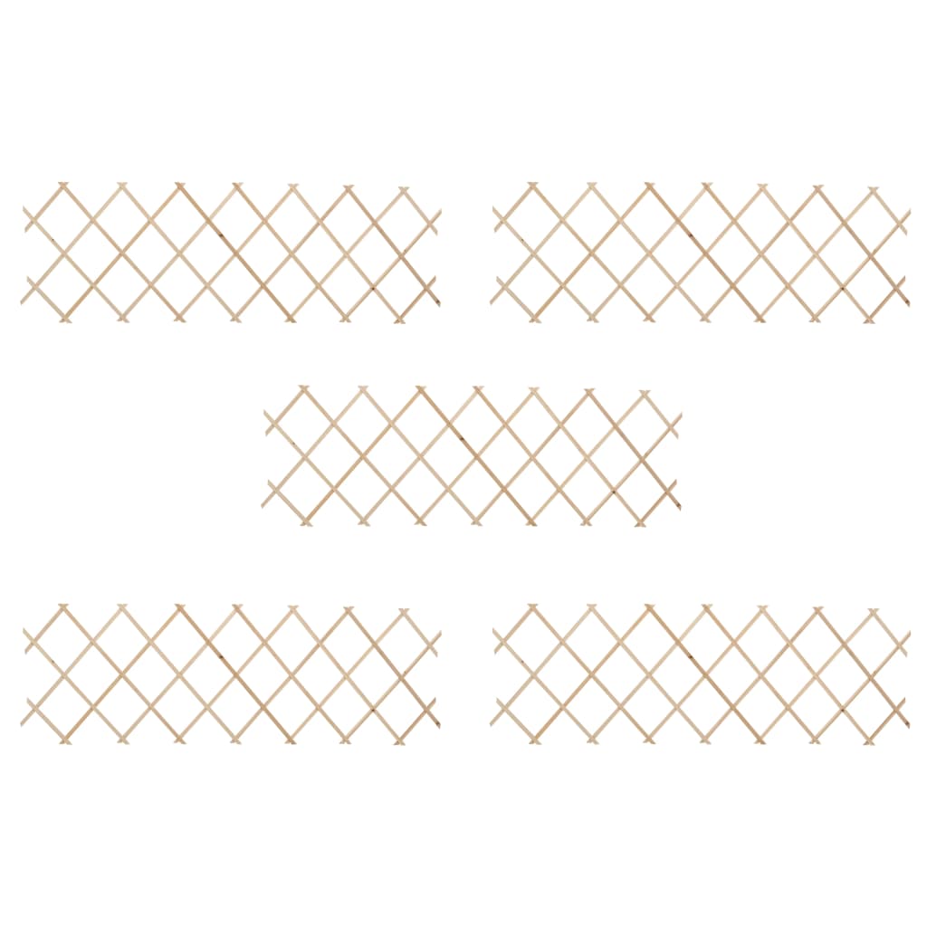 Trellis Fences 5 pcs Firwood 180x60 cm - Unbeatable Bargains