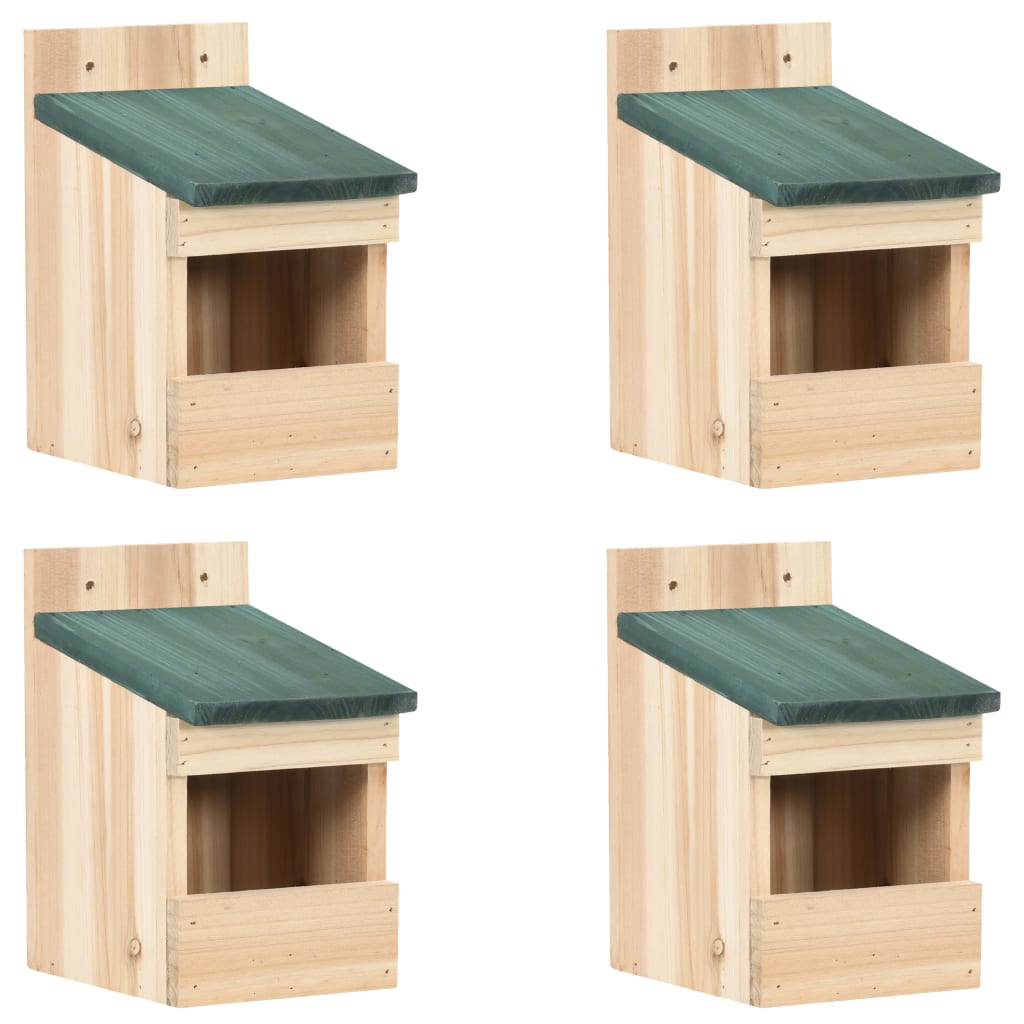 Bird Houses 4 pcs 12x16x20 cm Firwood - Casper Homes
