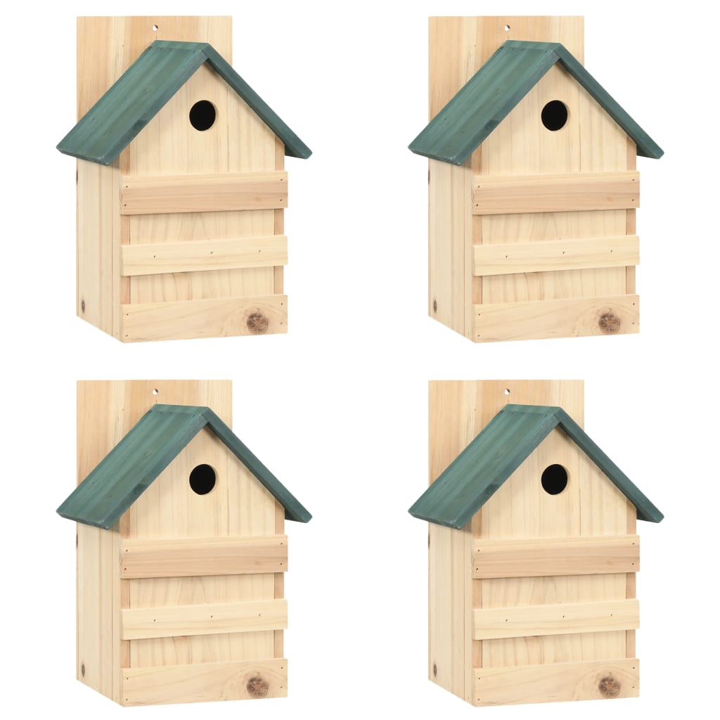 Bird Houses 4 pcs 23x19x33 cm Firwood - Decor Base