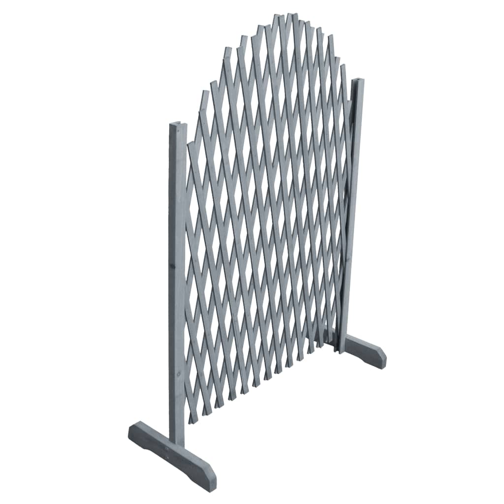 Trellis Fence Solid Firwood 1.8x1 m Grey - Unbeatable Bargains