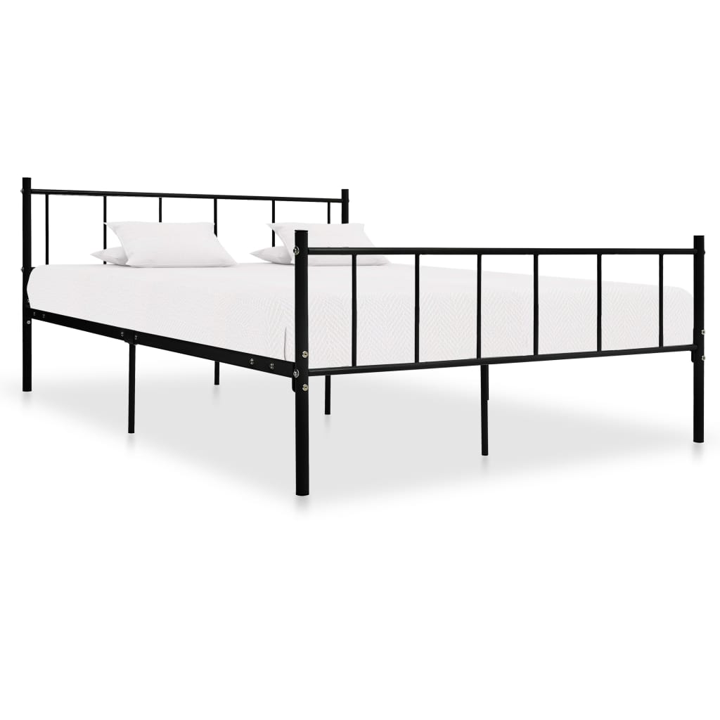 Bed Frame Black Metal 180x200 cm Super King - Casper Homes