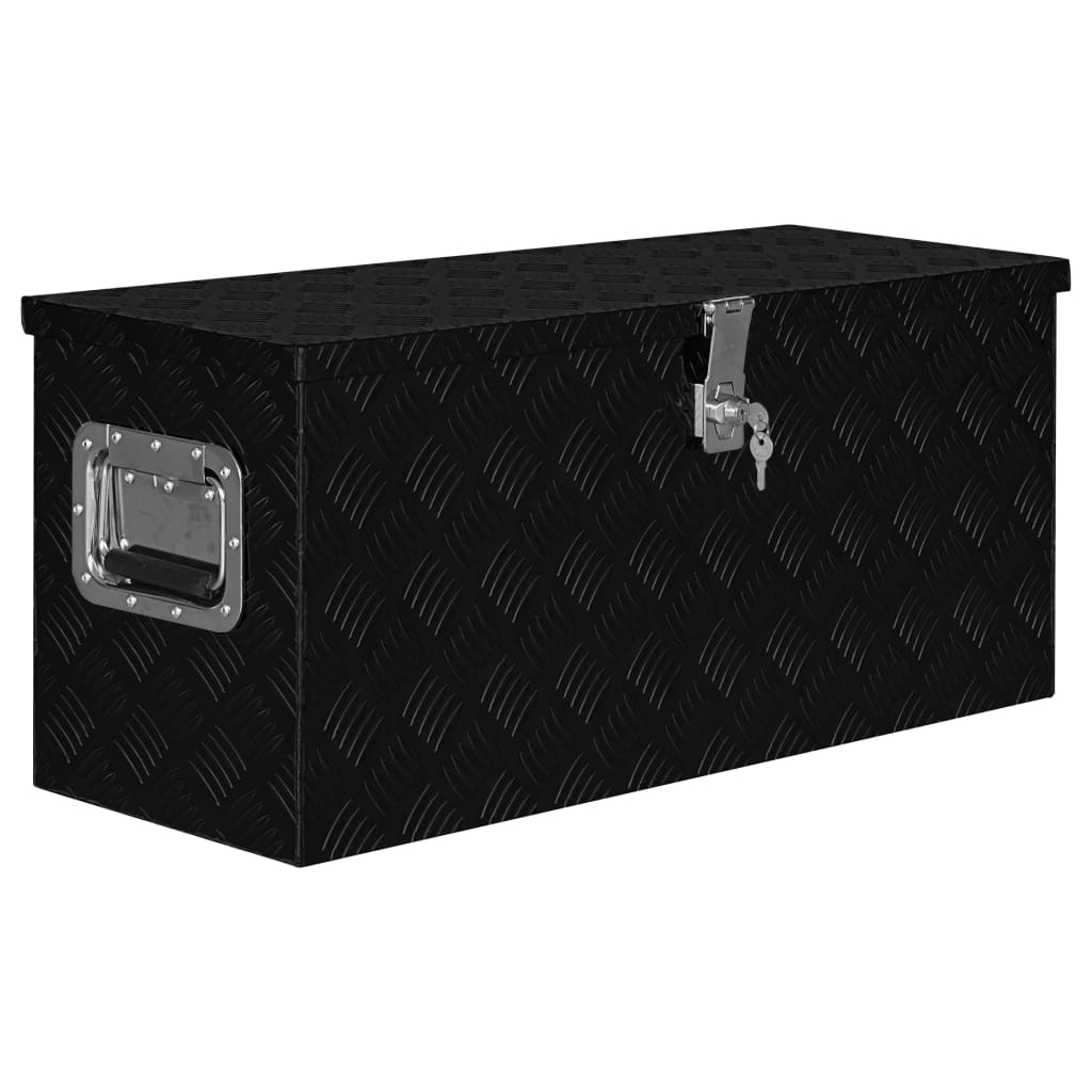 Aluminium Box 80x30x35 cm Black - Discount Dealers