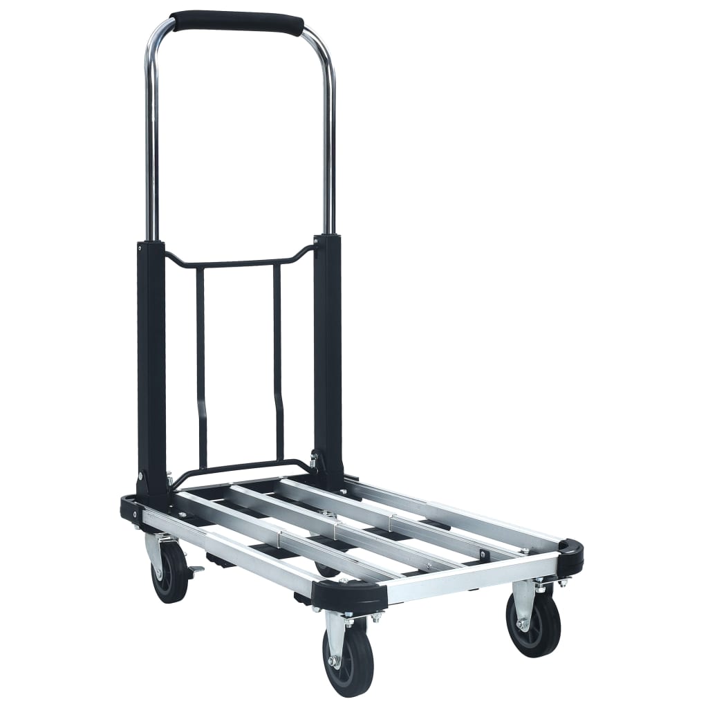 Foldable Transport Trolley 150 kg Aluminium Sliver - R and M Furniture