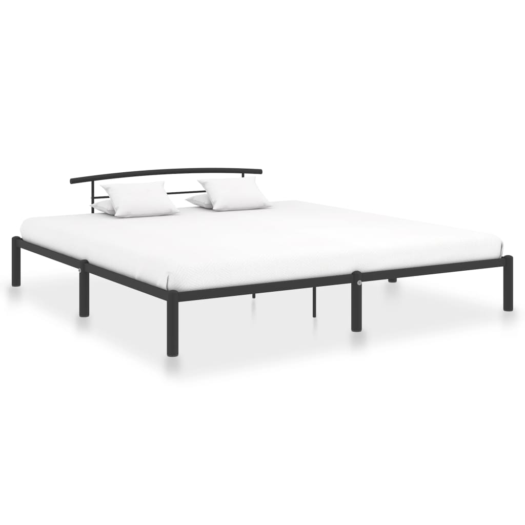 Bed Frame Black Metal 200x200 cm - All Things Good