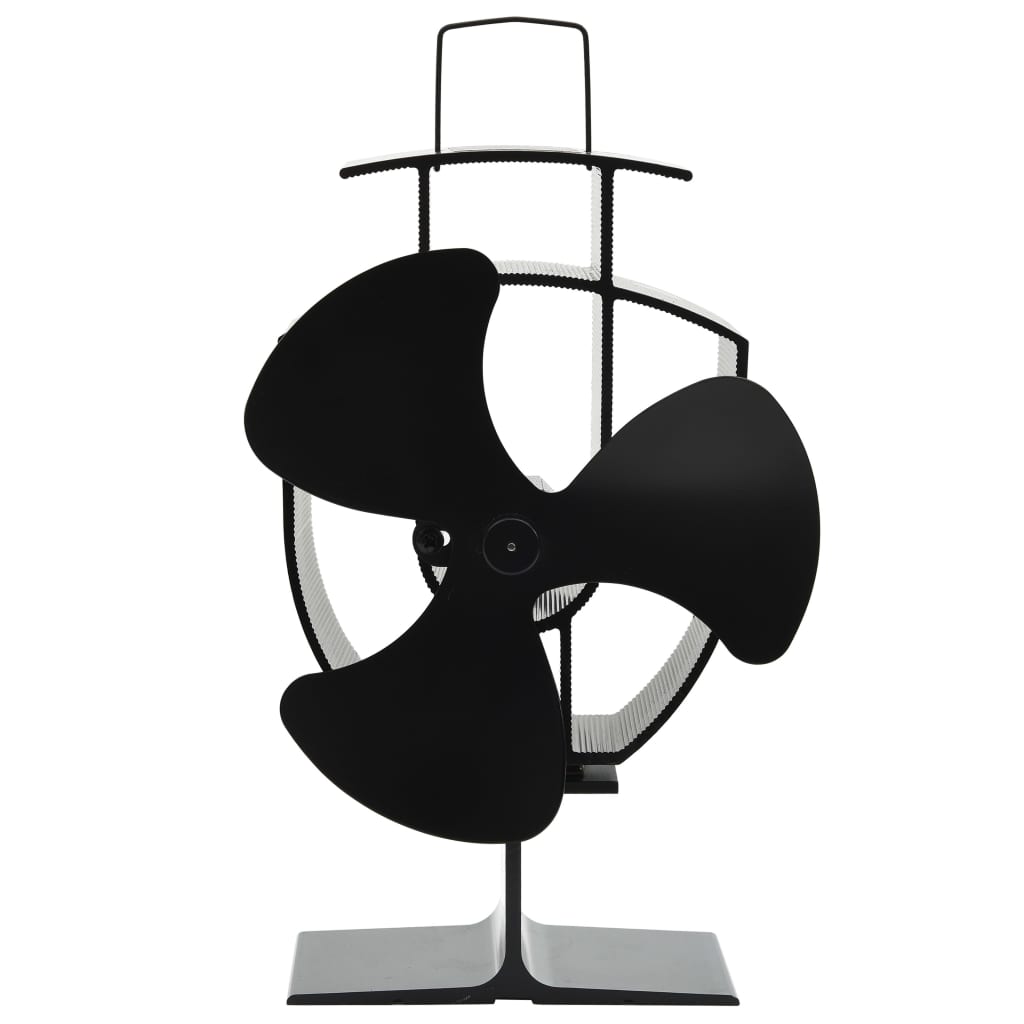 Heat Powered Stove Fan 3 Blades Black - Brittle & Co
