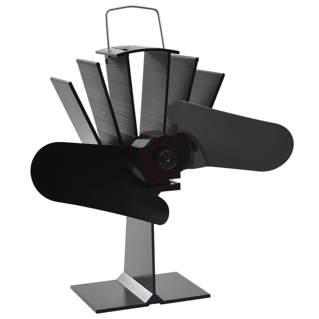 Heat Powered Stove Fan 2 Blades Black - Direct Imports