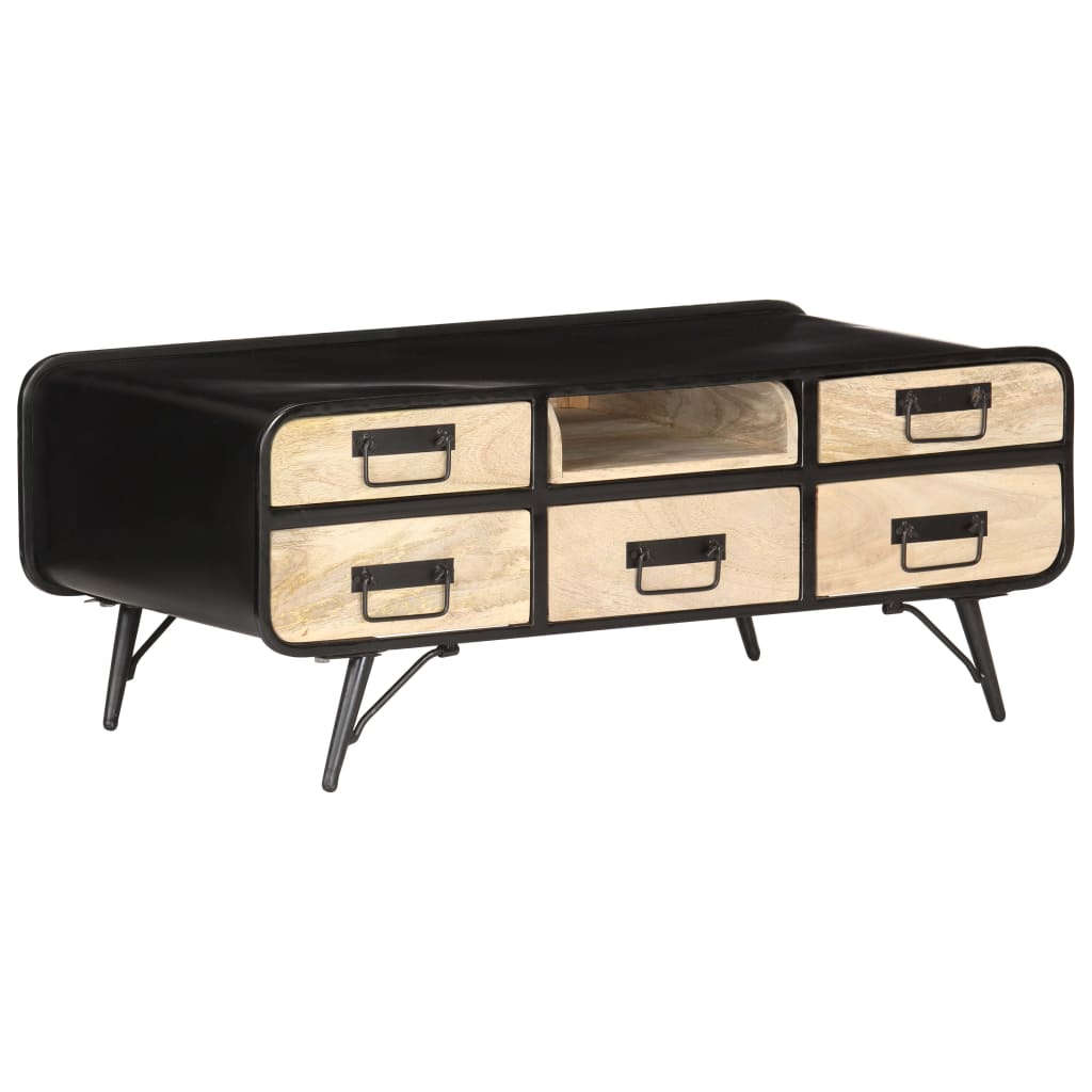 Coffee Table 100x50x40 cm Solid Mango Wood - The Home Maker