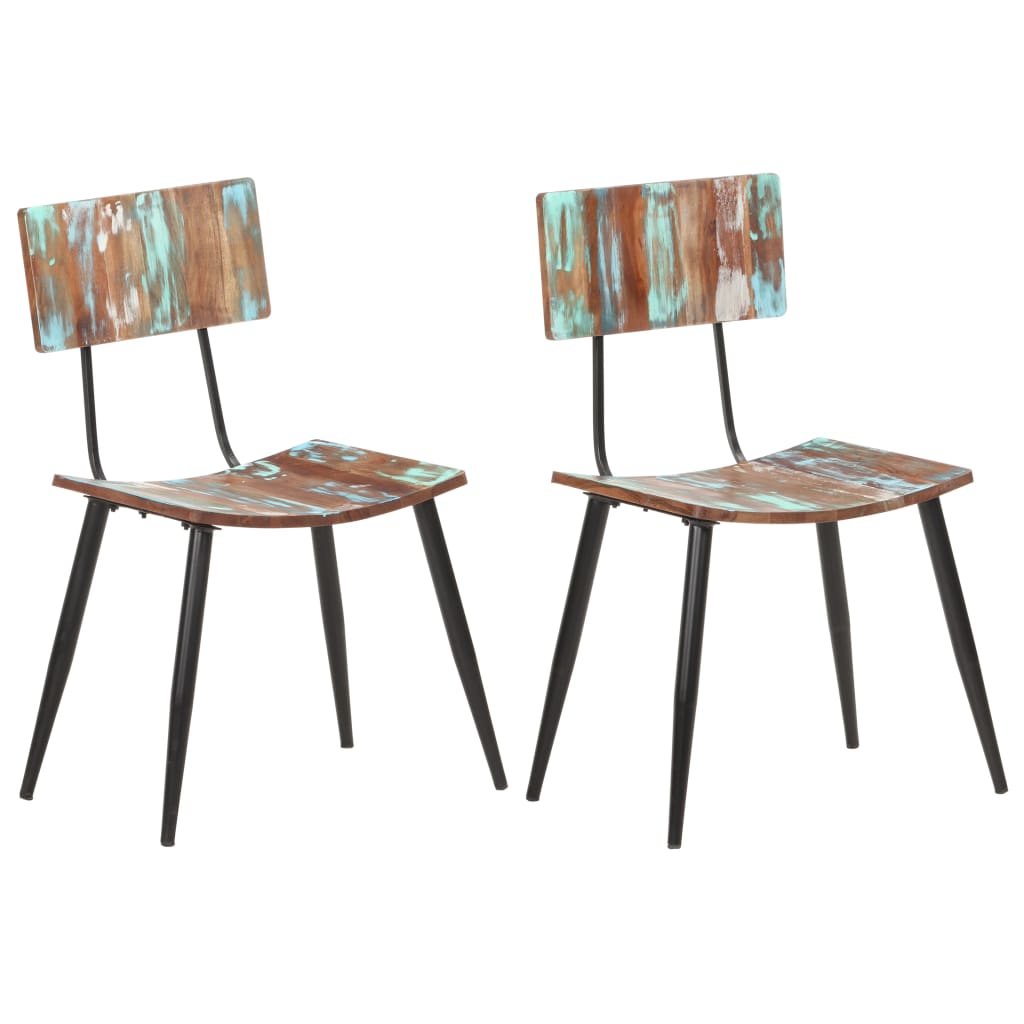 Dining Chairs 2 pcs Solid Reclaimed Wood - Decor Base