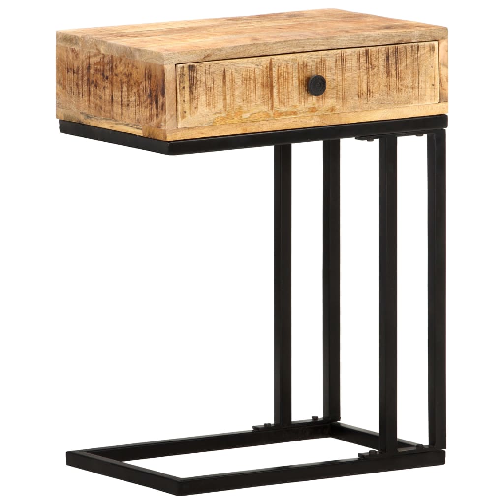 U-Shaped Side Table 45x30x61 cm Solid Mango Wood - Millennium Furniture