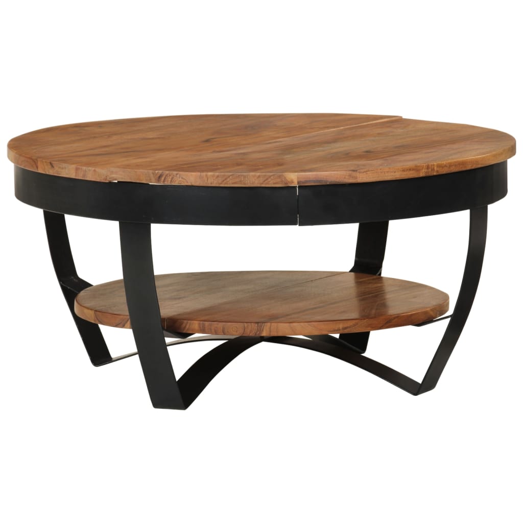 Coffee Table 65x65x32 cm Solid Acacia Wood - Brittle & Co