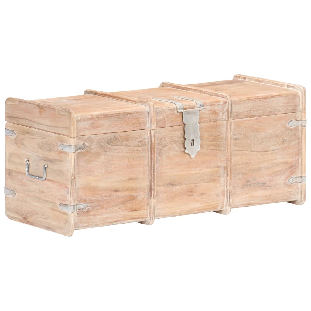 Storage Chest 90x40x40 cm Solid Acacia Wood - Millennium Furniture