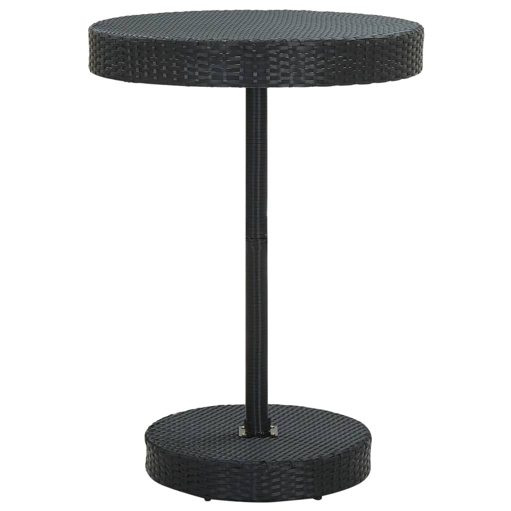Garden Table Black 75.5x106 cm Poly Rattan - Merkel Designers