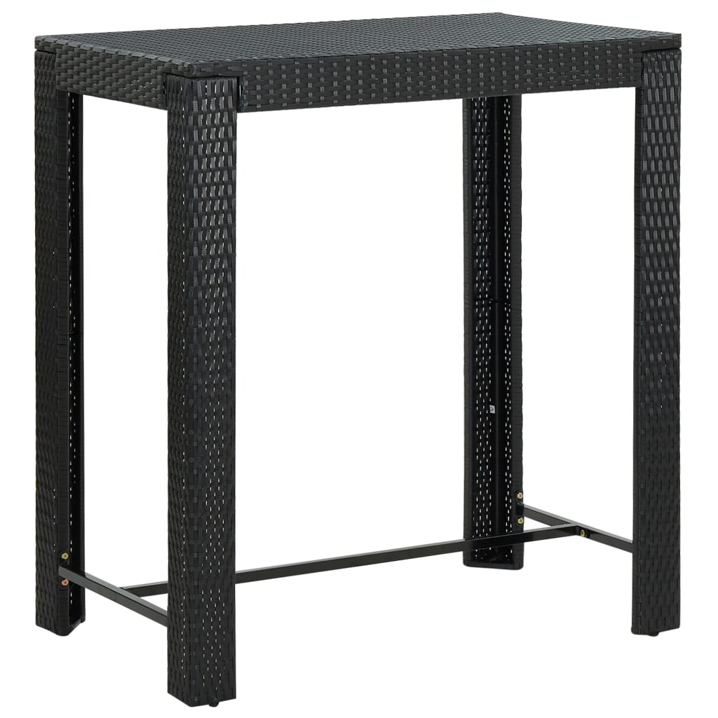 Garden Bar Table Black 100x60.5x110.5 cm Poly Rattan - Millennium Furniture