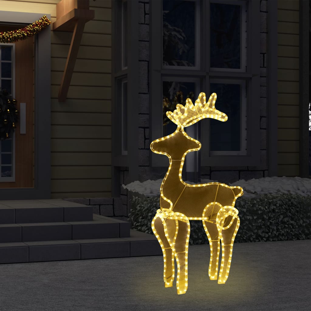 Roche Reindeer Decoration with Mesh 306 LEDs 60x24x89cm - Sid & Sam
