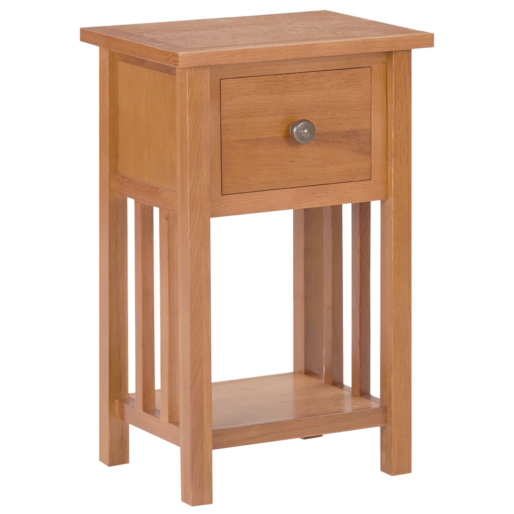 Magazine Table with Drawer 35x27x55 cm Solid Oak Wood - Millennium Furniture
