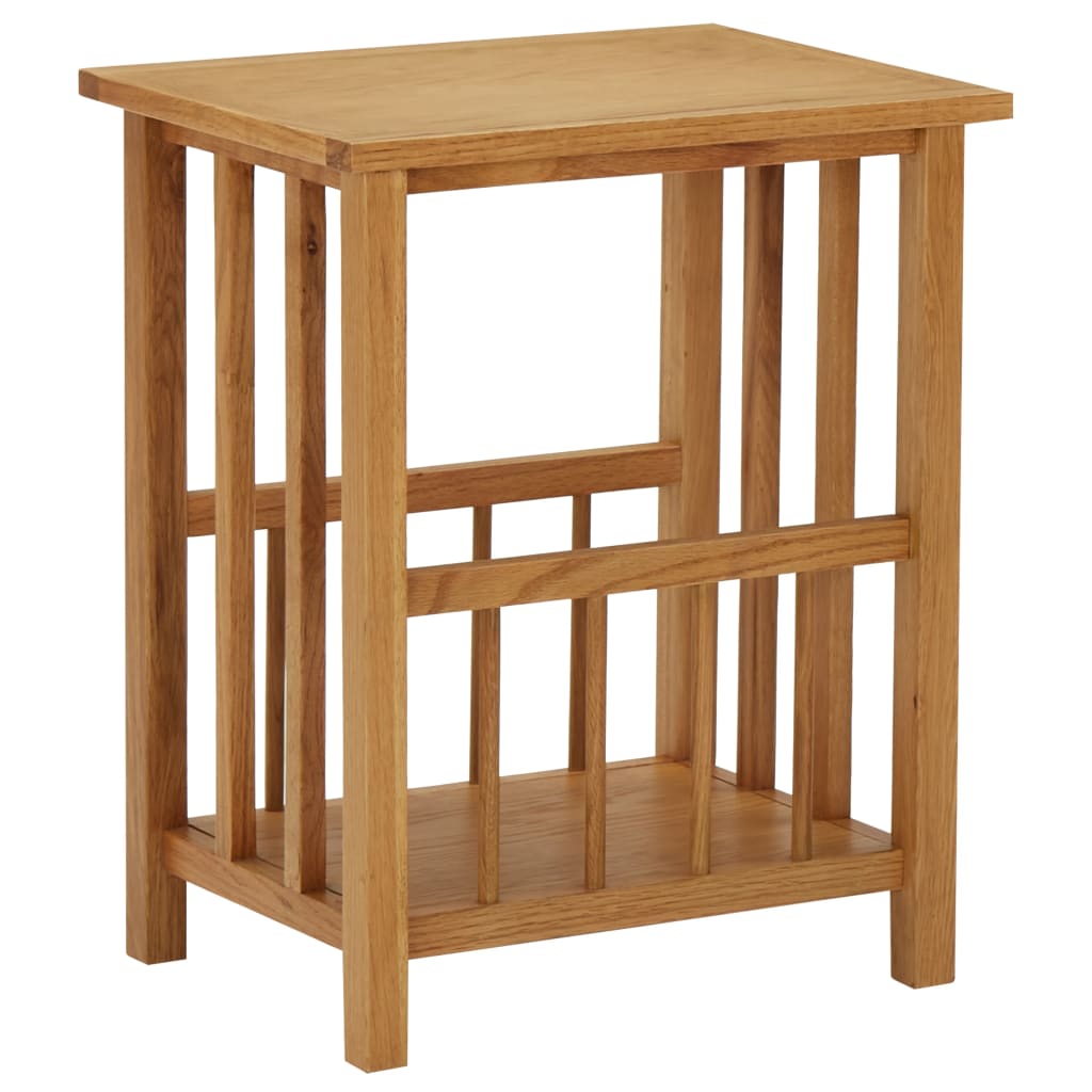 Magazine Table 45x35x55 cm Solid Oak Wood - Design Hut