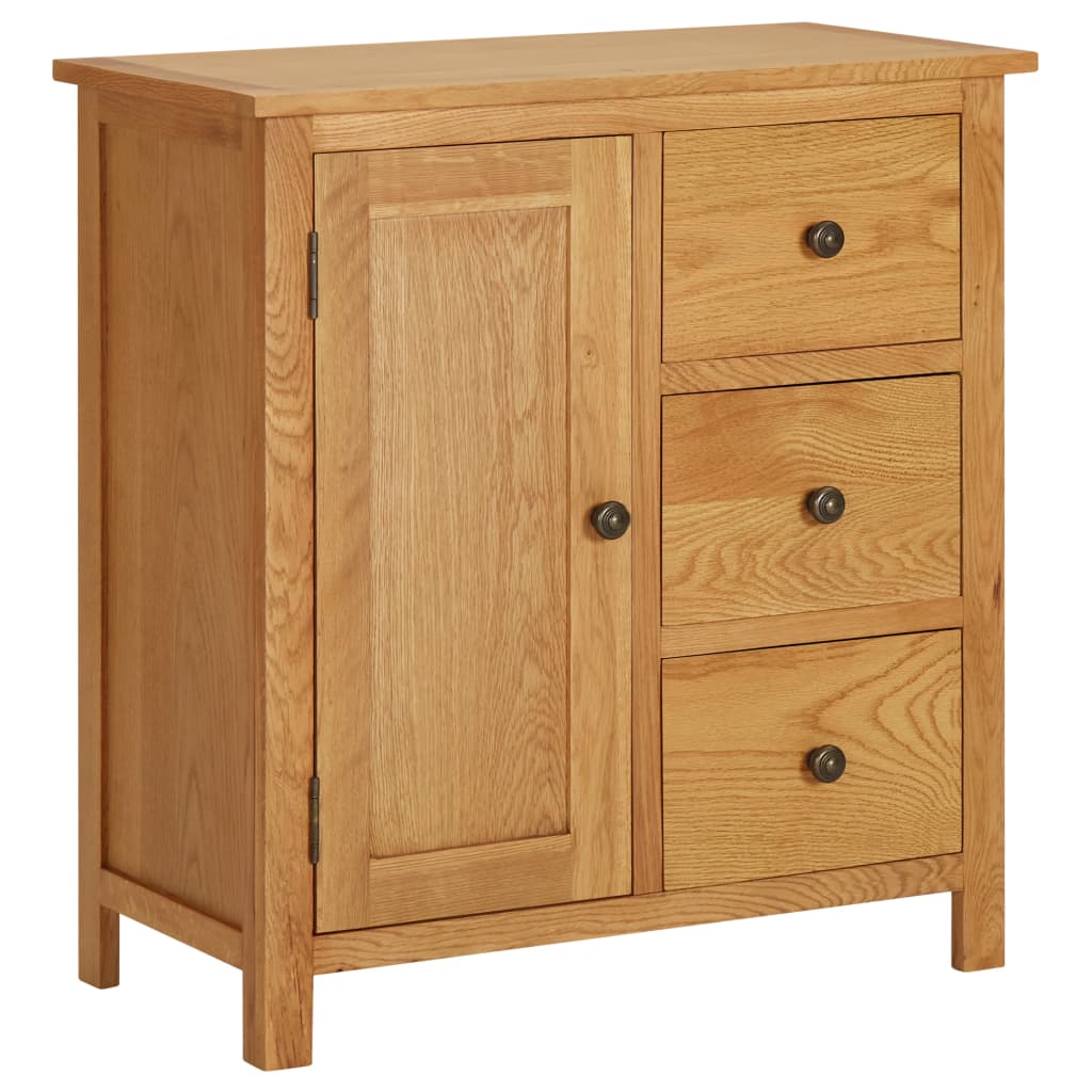 Cupboard 70x35x75 cm Solid Oak Wood - Casper Homes