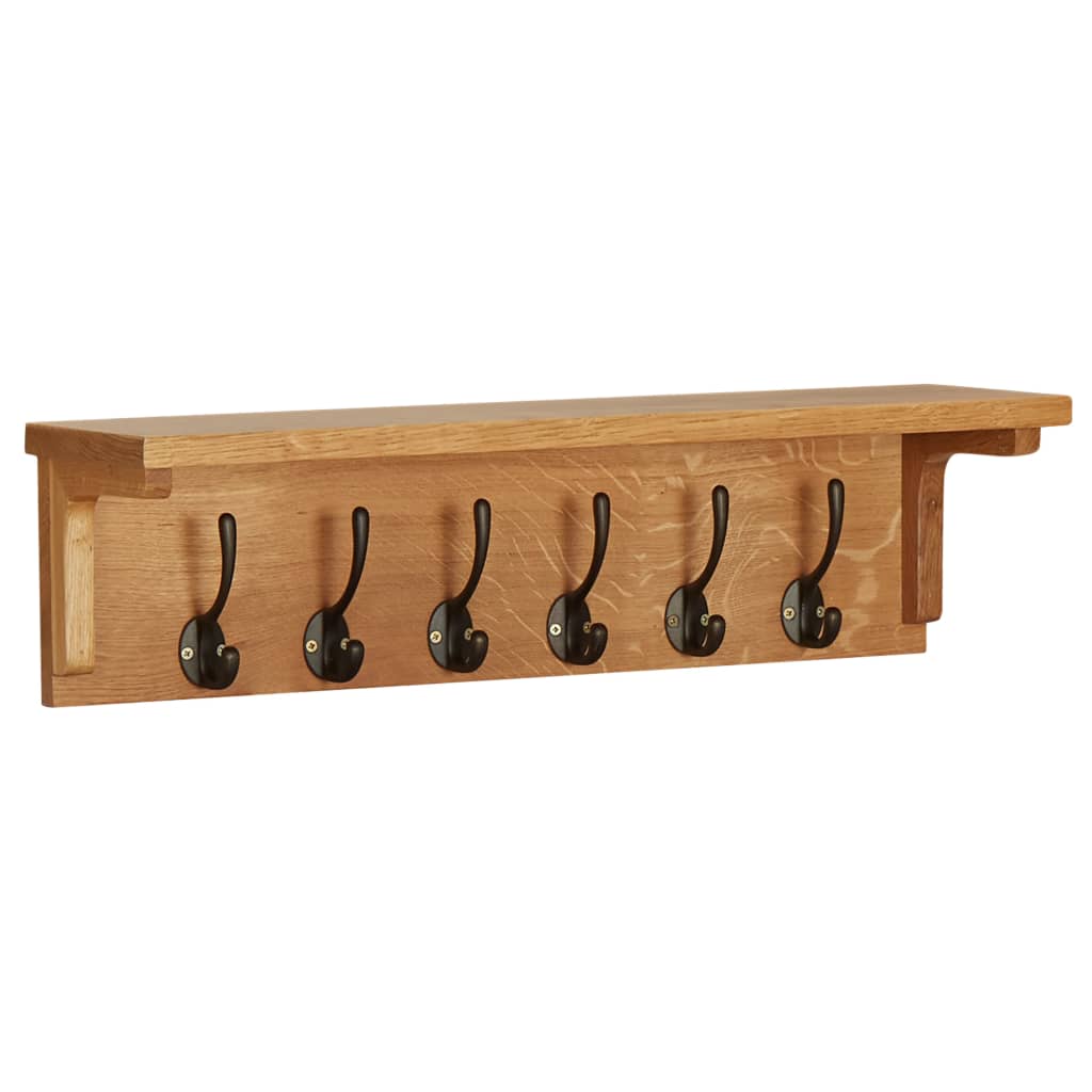 Coat Rack 60x16x16 cm Solid Oak Wood - Sid & Sam