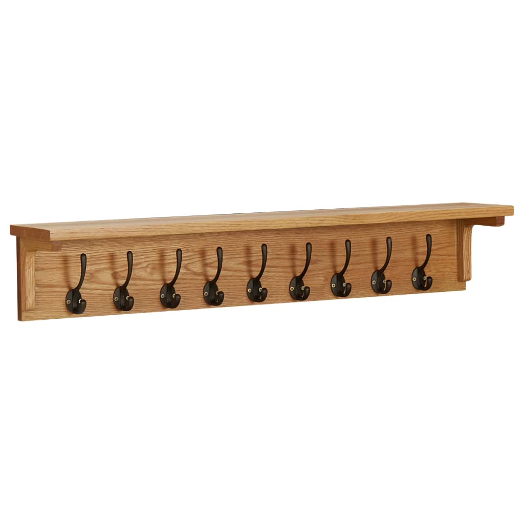Coat Rack 90x16x16 cm Solid Oak Wood - Tyrell & Tyrell