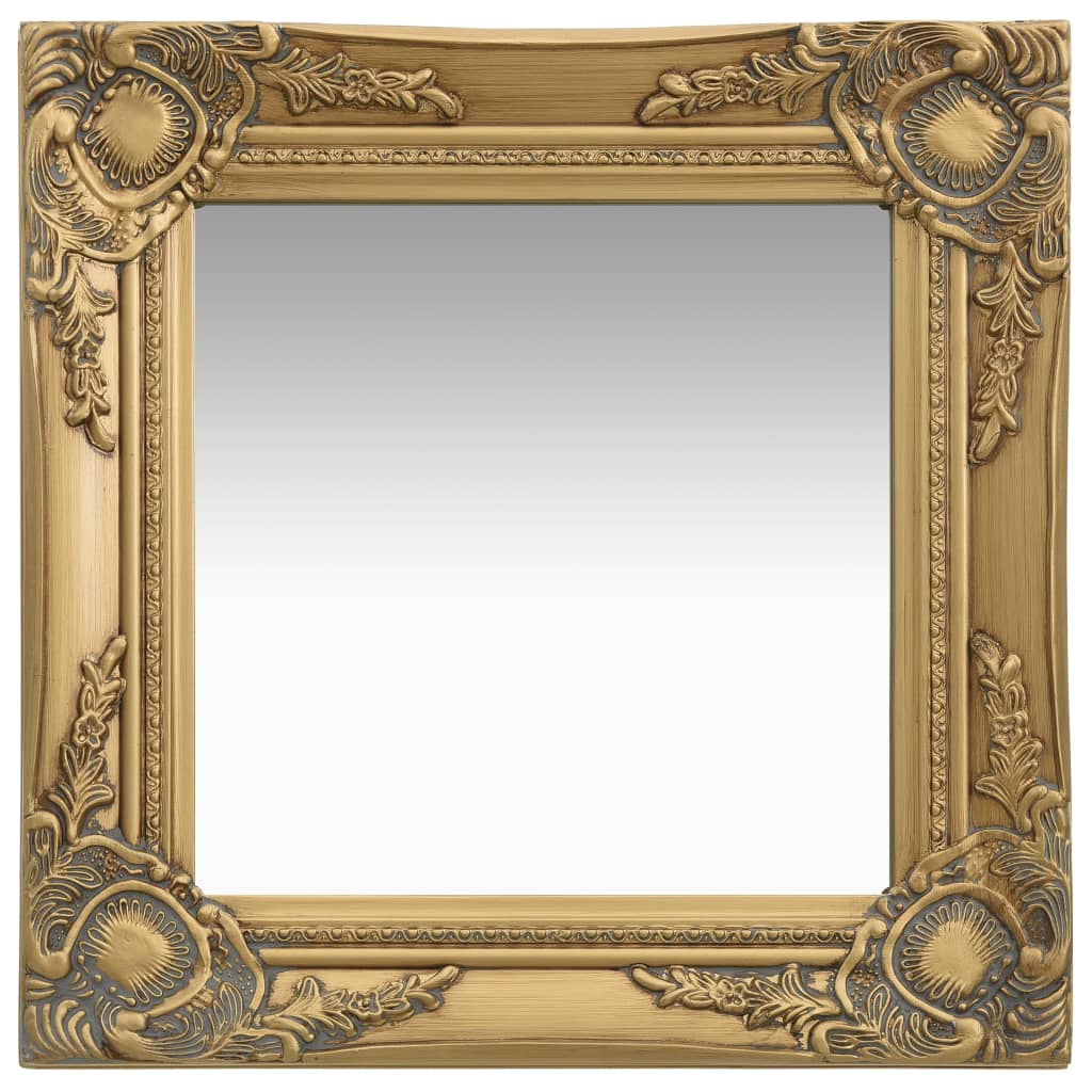 Wall Mirror Baroque Style 40x40 cm Gold - Sid & Sam