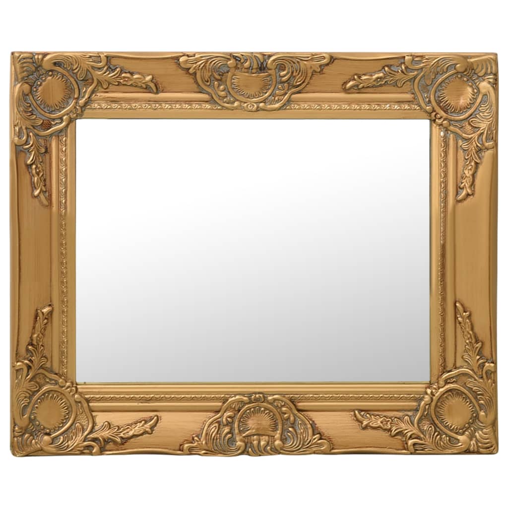 Wall Mirror Baroque Style 50x40 cm Gold - R and M Furniture