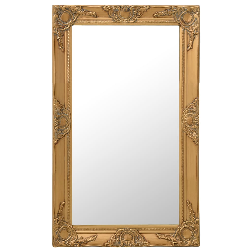 Wall Mirror Baroque Style 50x80 cm Gold - Direct Imports