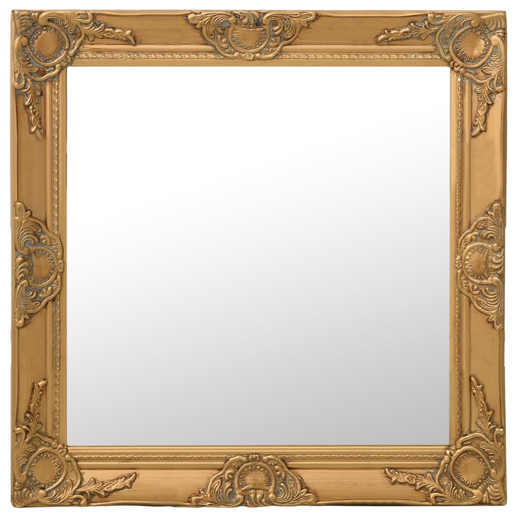 Wall Mirror Baroque Style 60x60 cm Gold - Tyrell & Tyrell