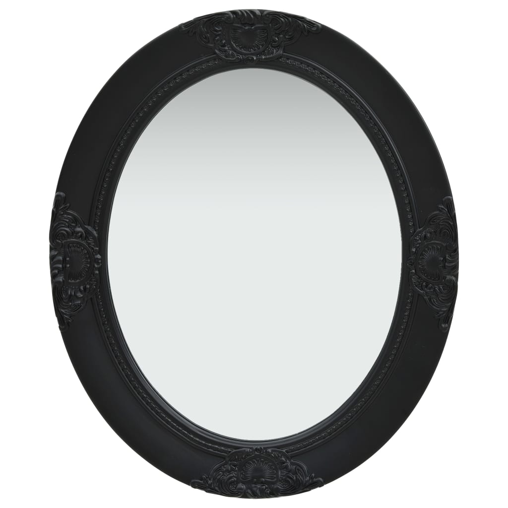 Wall Mirror Baroque Style 50x60 cm Black - Sid & Sam