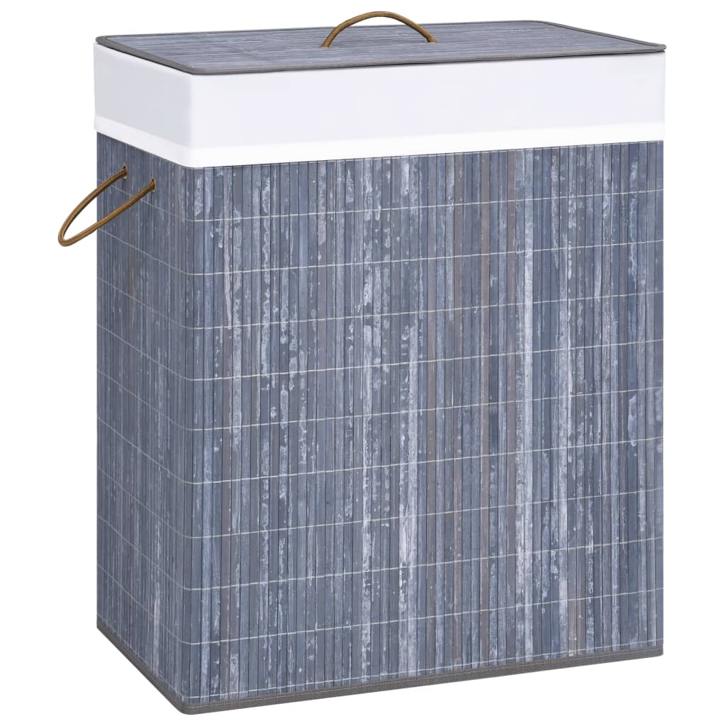 Bamboo Laundry Basket Grey 100 L - Millennium Furniture